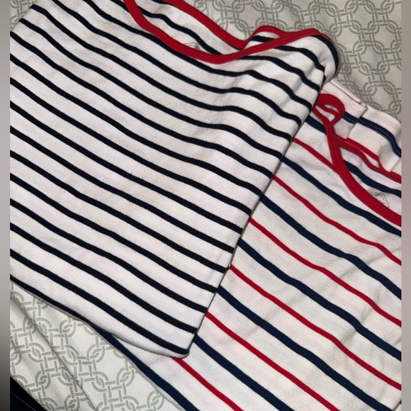St. John's Bay Women’s striped classic Boat neck 3/4 sleeve set or 2 shirts - Picture 5 of 12